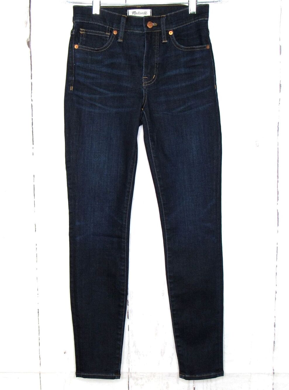 Madewell 9” High Rise Skinny Jeans Blue Dark Wash Denim Stretch Women's Size 25
